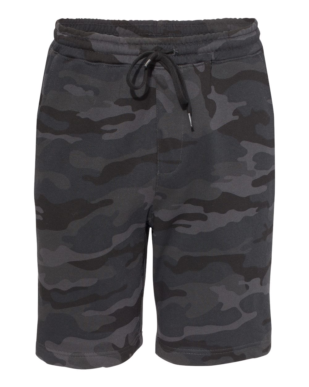 Independent Trading Co. Men's Midweight Fleece Shorts. IND20SRT - Black Camo