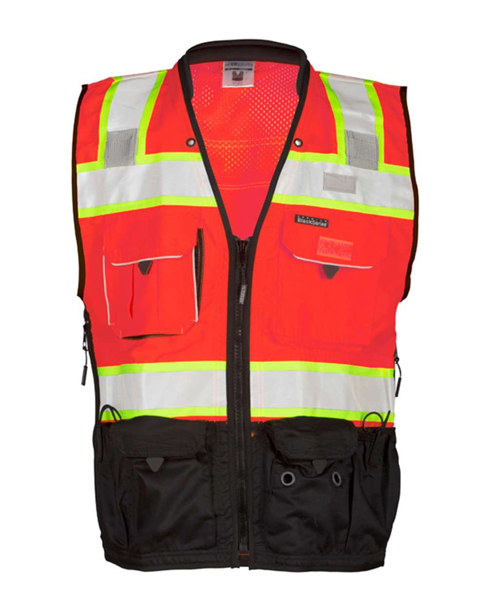Kishigo Unisex Premium Black Series® Surveyors Vest. S5002-5003 - Fluorescent Red (S5702)