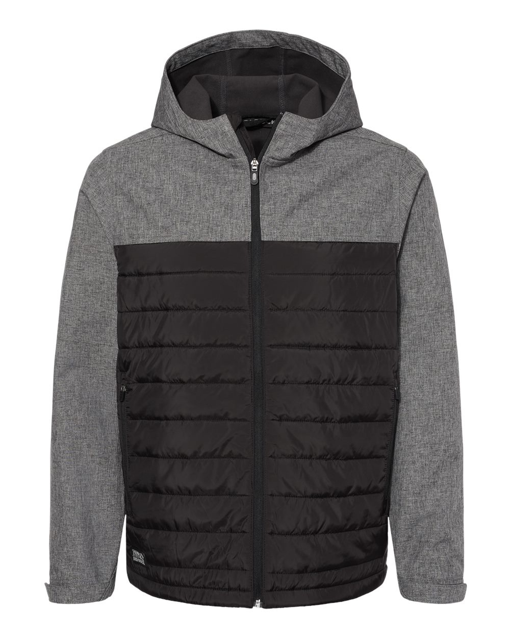 DRI DUCK Men's Pinnacle Soft Shell Puffer Jacket. 5324 - Black Heather/ Black