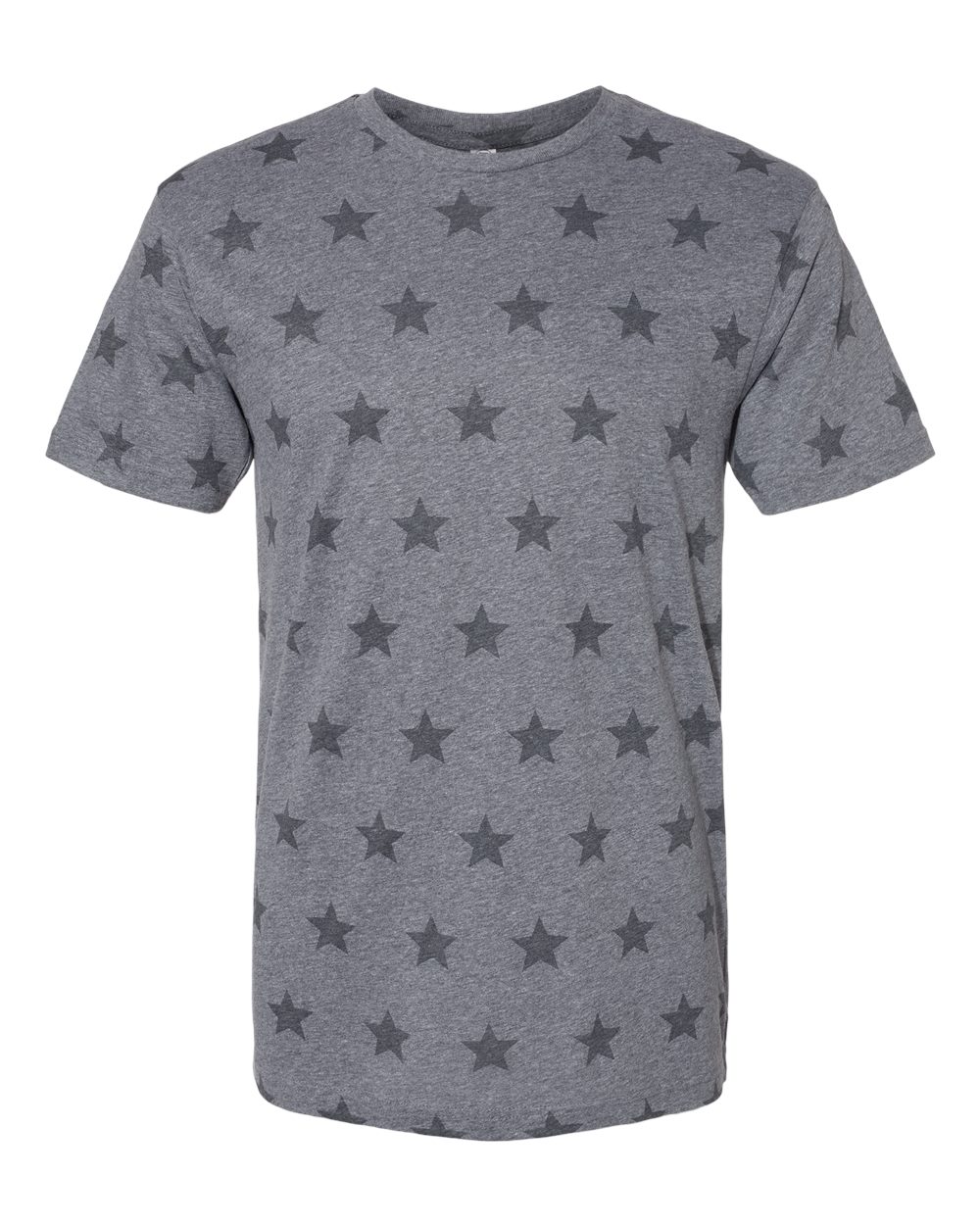 Code Five Unisex Star Print Tee. 3929 - Granite Heather Star