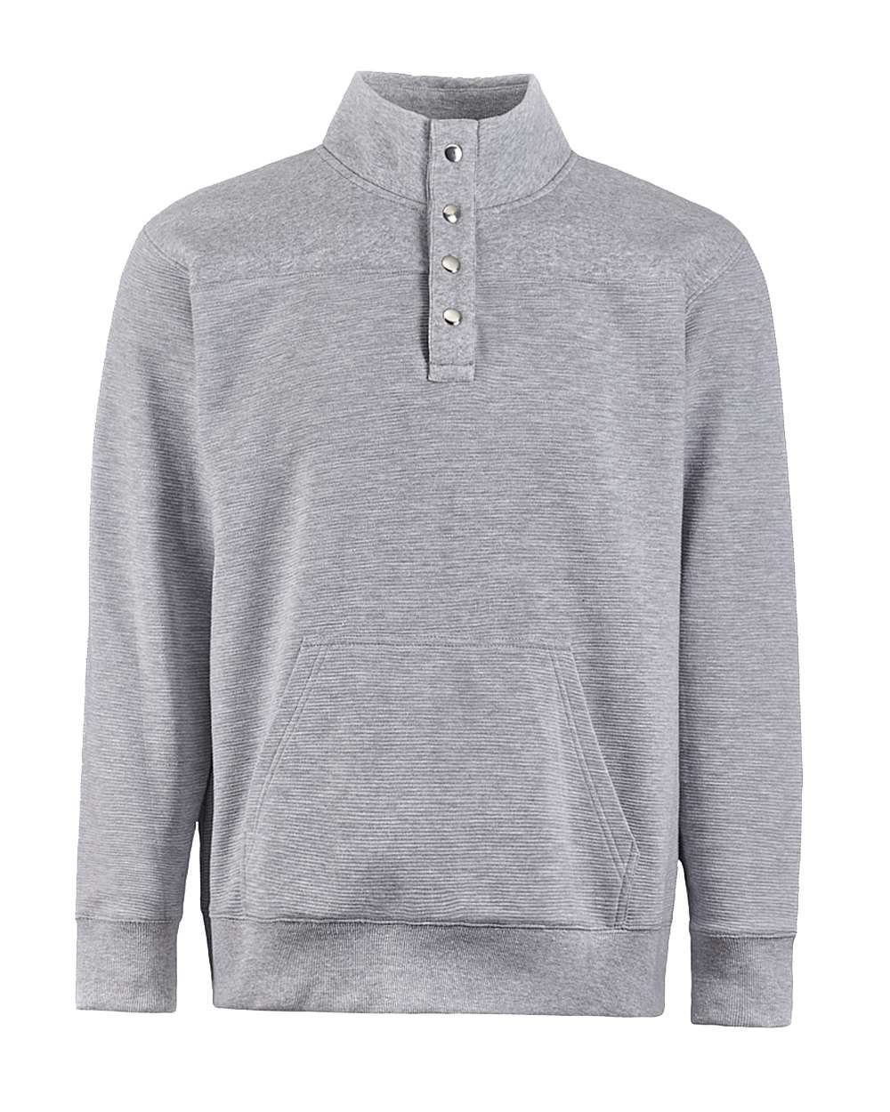 J. America Men's Ripple Fleece Snap Sweatshirt. 8708 - Oxford