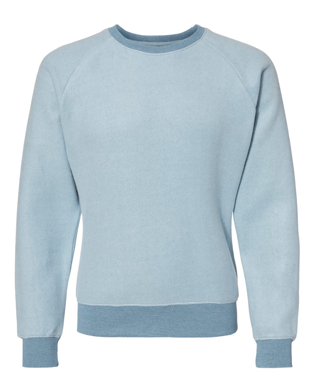 J. America Unisex Flip Side Fleece Crewneck Sweatshirt. 8710 - Chambray Heather