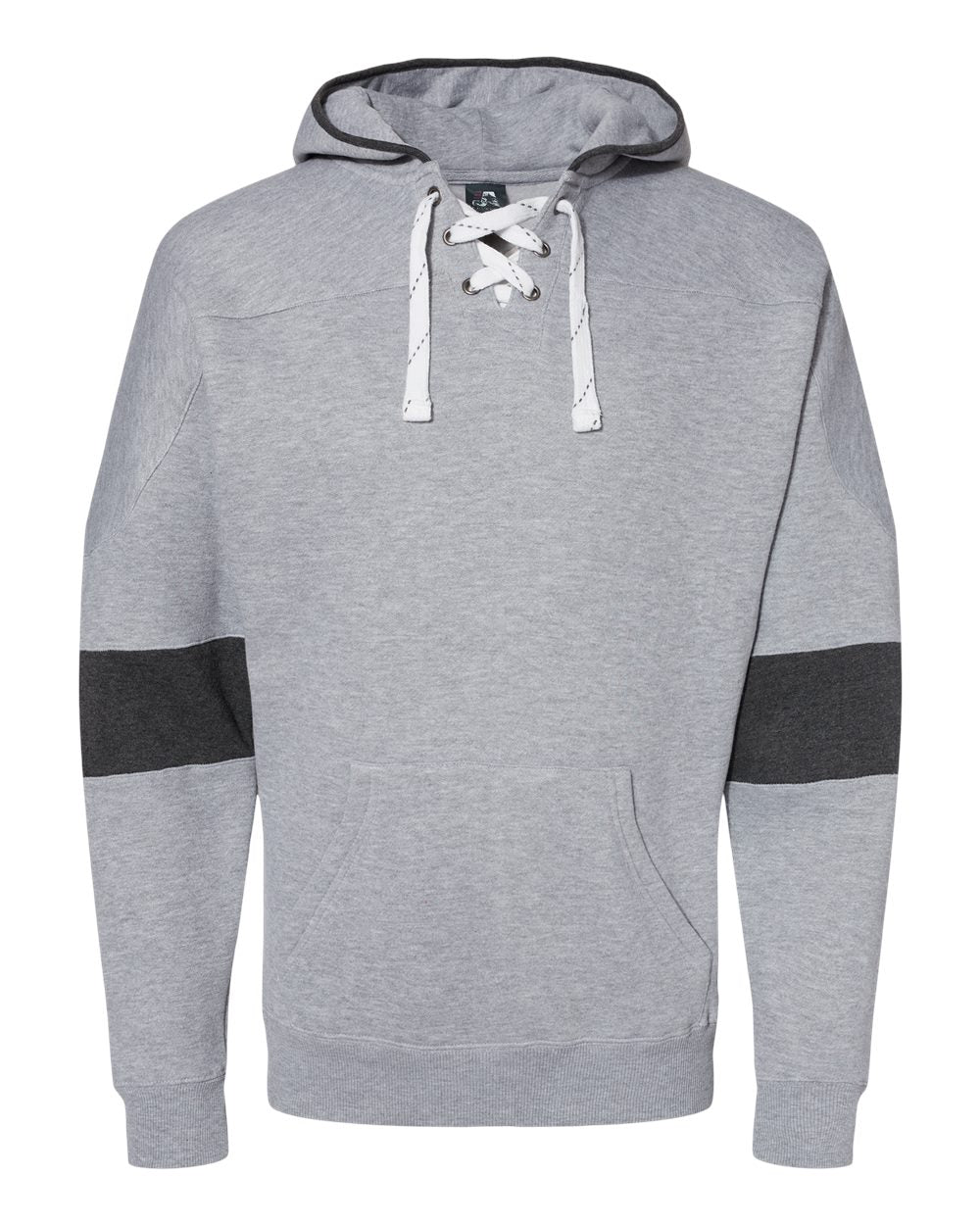 J. America Men's Sport Lace Colorblocked Fleece Hooded Sweatshirt. 8832 - Oxford