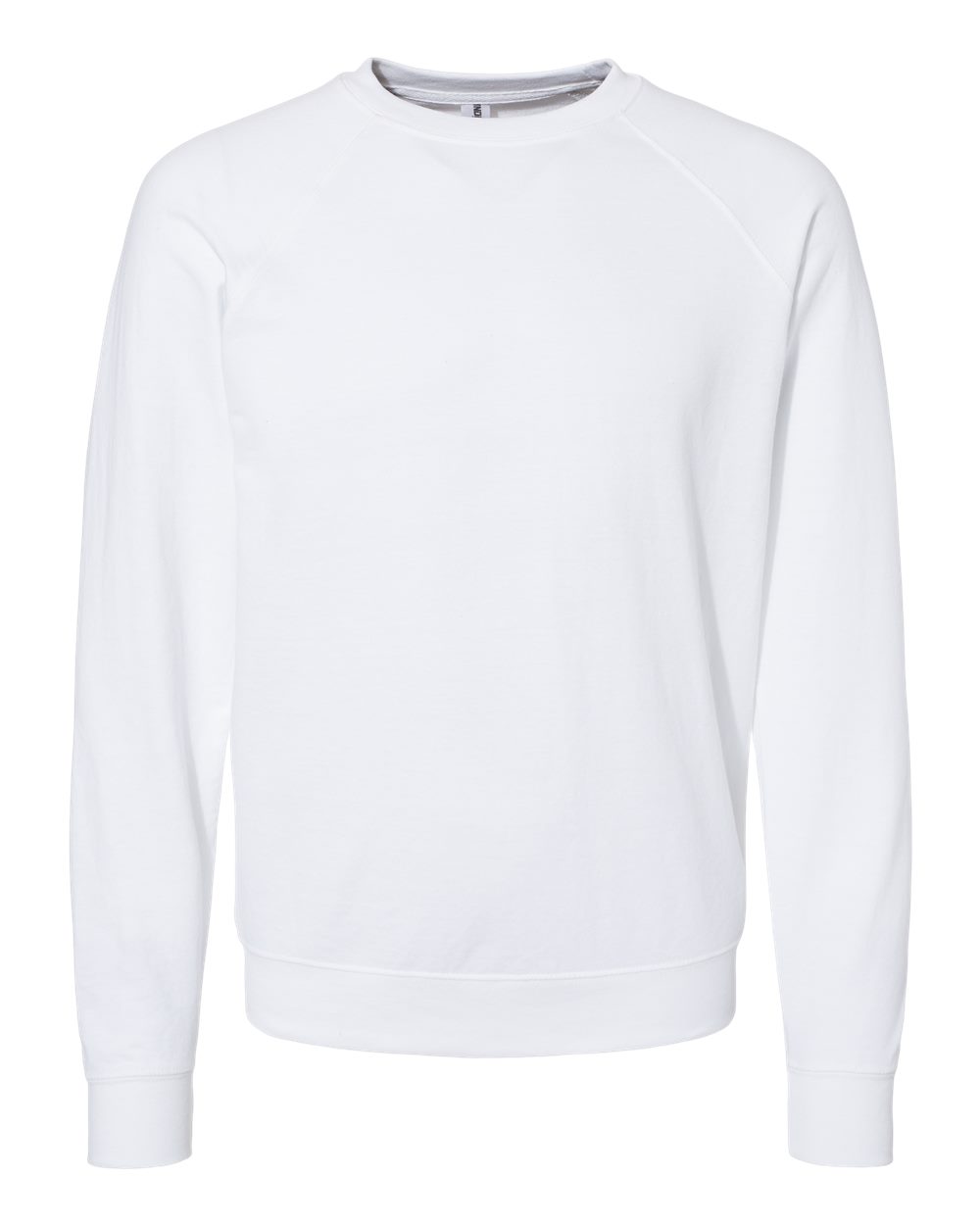 Independent Trading Co. Unisex Icon Lightweight Loopback Terry Crewneck Sweatshirt. SS1000C - White