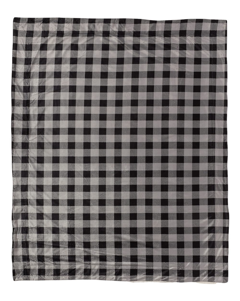 Alpine Fleece Micro Mink Sherpa Blanket. 8712 - Grey/ Black Buffalo