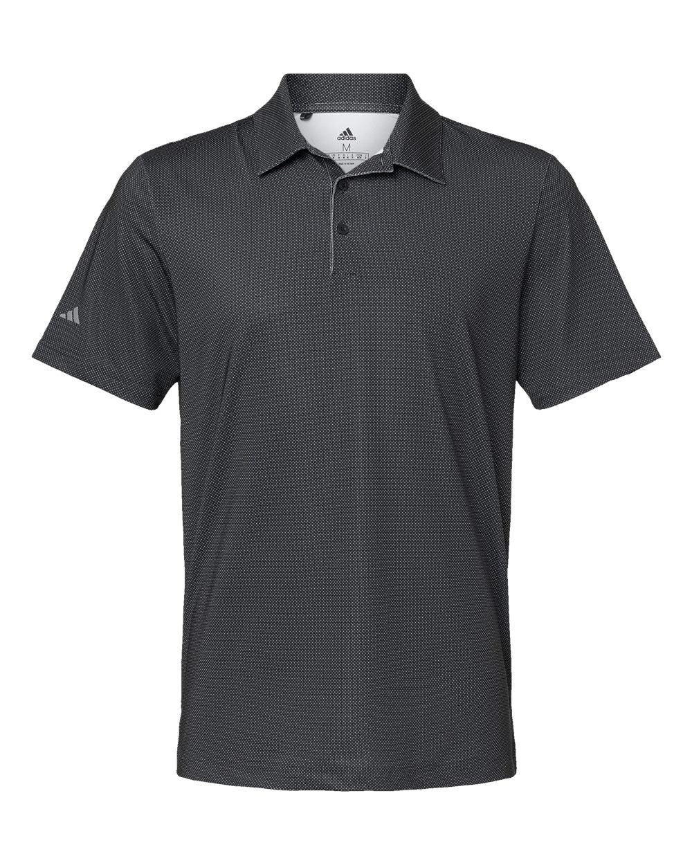 Adidas Men's Ultimate365 Diamond Dot Print Polo. A498 - Black/ White/ Grey Three