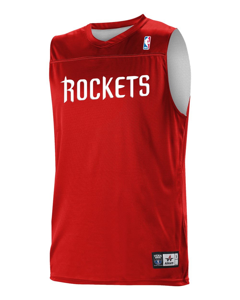 Alleson Athletic Men's NBA Logo'd Reversible Game Jersey. A105LA - Houston Rockets
