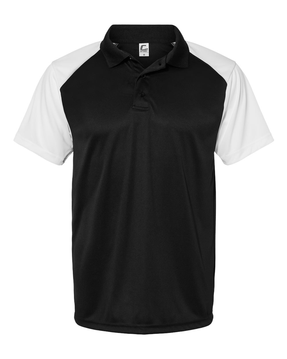 C2 Sport Men's Sport Polo. 5903 - Black/ White