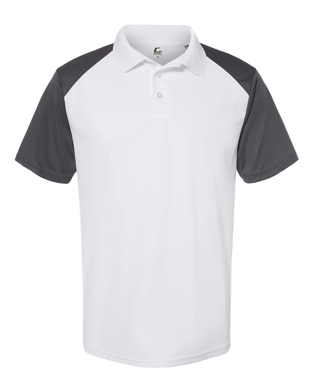 C2 Sport Men's Sport Polo. 5903 - White/ Graphite