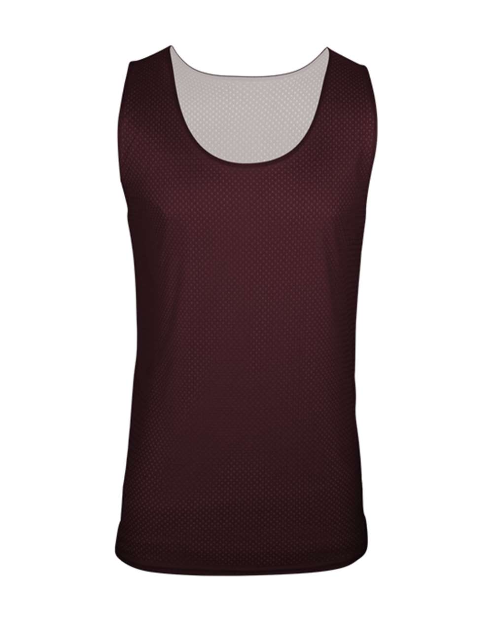 C2 Sport Men's Reversible Mesh Tank. 5729 - Maroon/ White