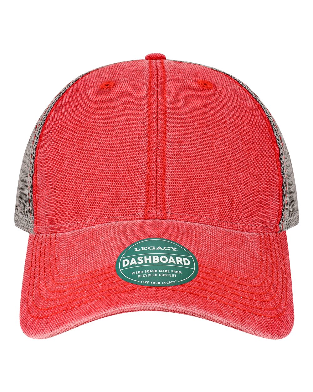 LEGACY Dashboard Trucker Cap. DTA - Scarlet Red/ Grey