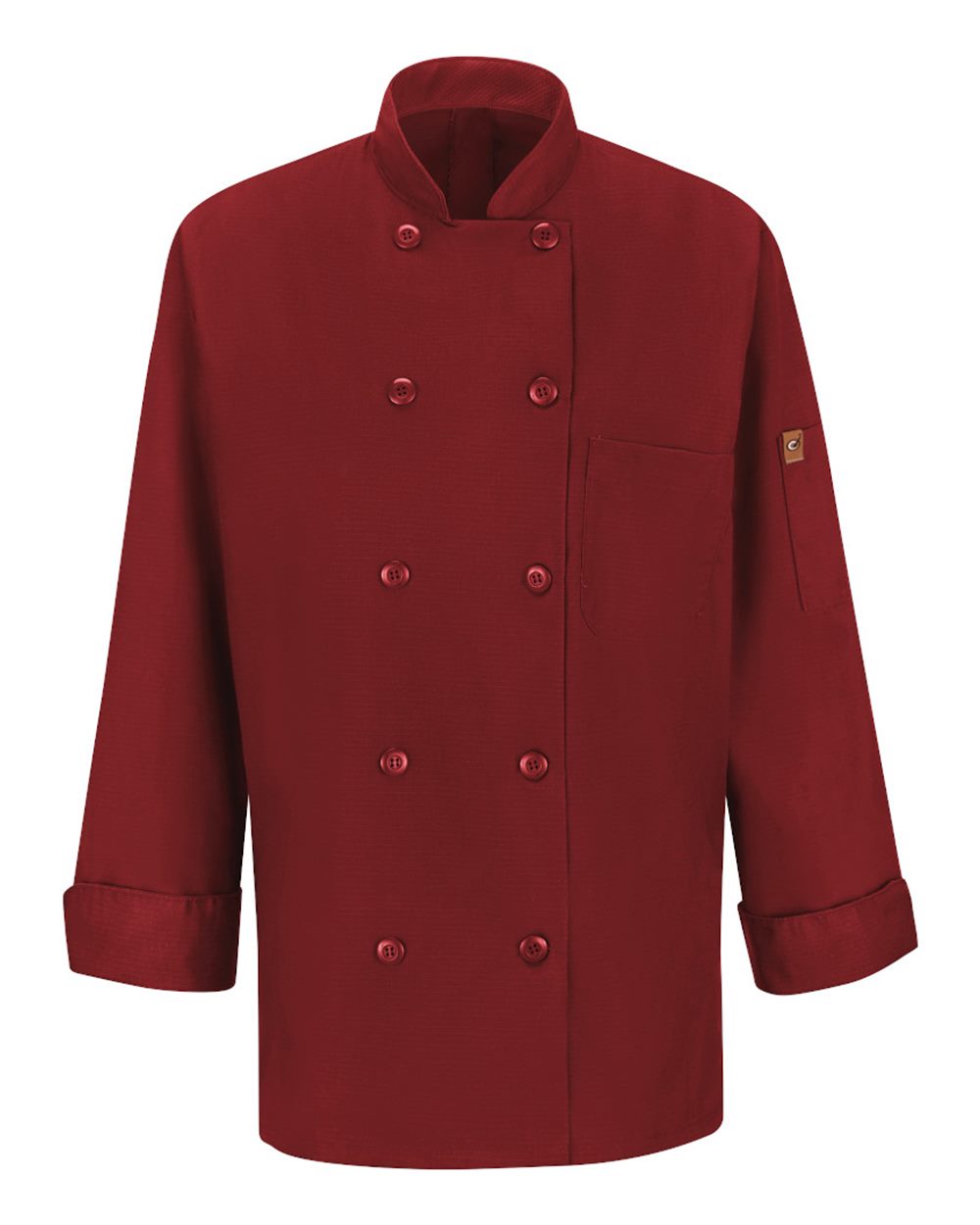 Chef Designs Women's Mimix™ Chef Coat with OilBlok. 041X - Fireball Red
