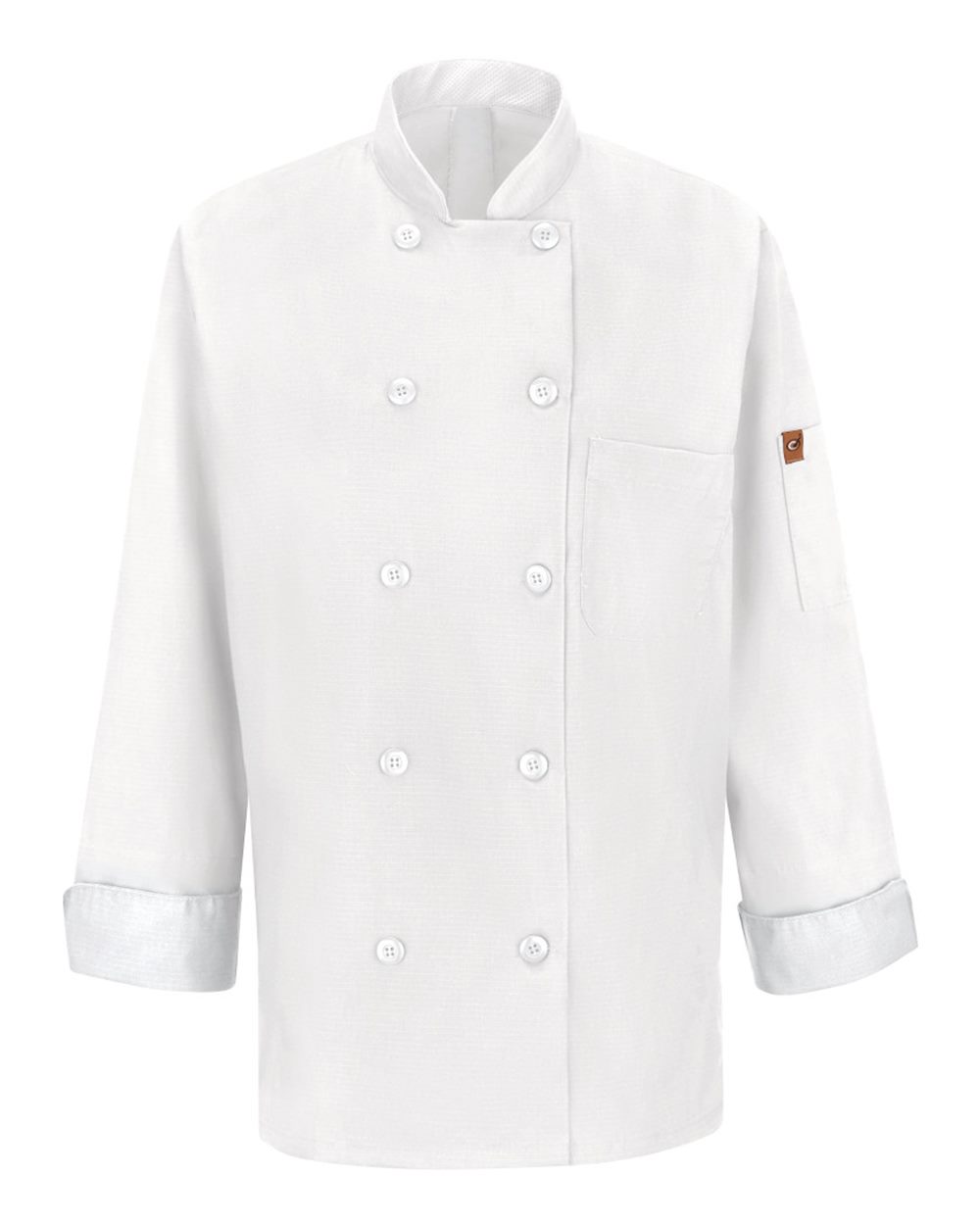 Chef Designs Women's Mimix™ Chef Coat with OilBlok. 041X - White