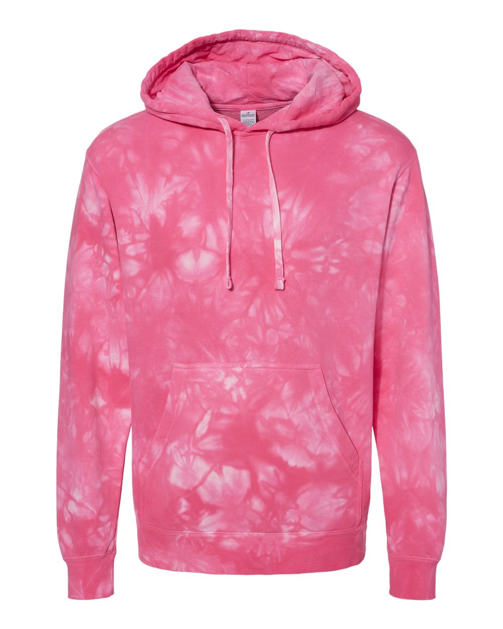 Independent Trading Co. Unisex Midweight Tie-Dyed Hooded Sweatshirt. PRM4500TD - Tie Dye Pink