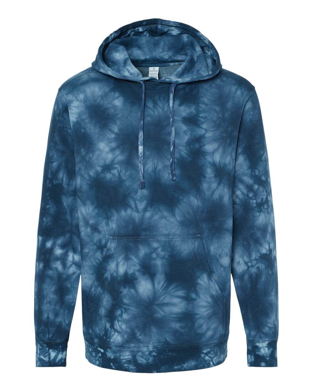 Independent Trading Co. Unisex Midweight Tie-Dyed Hooded Sweatshirt. PRM4500TD - Tie Dye Navy