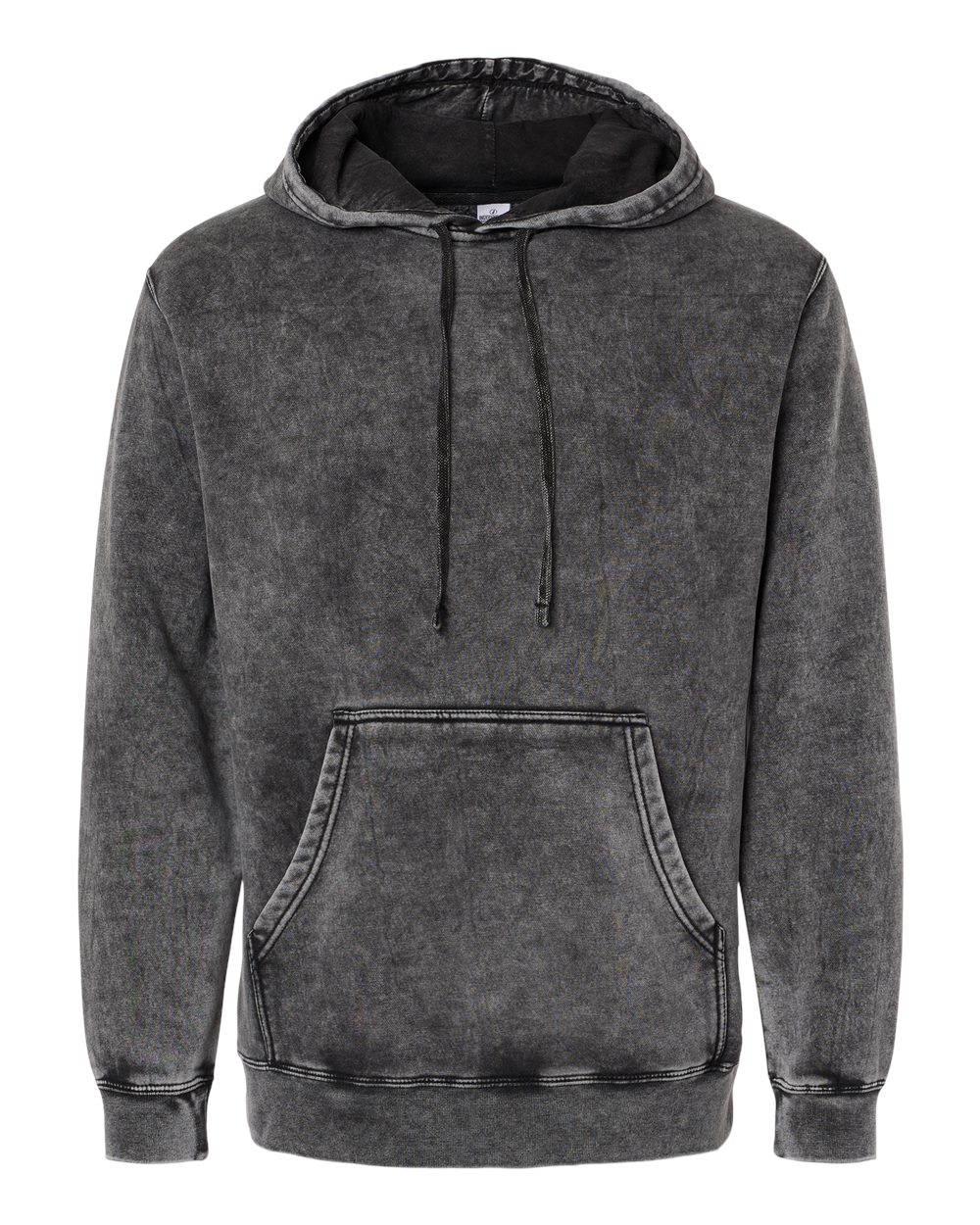 Independent Trading Co. Unisex Midweight Mineral Wash Hooded Sweatshirt. PRM4500MW - Black