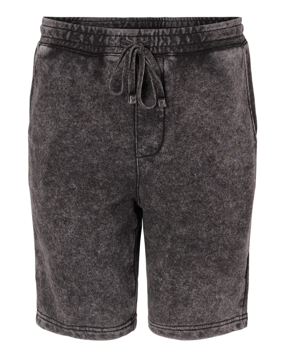 Independent Trading Co. Unisex Mineral Wash Fleece Shorts. PRM50STMW - Black