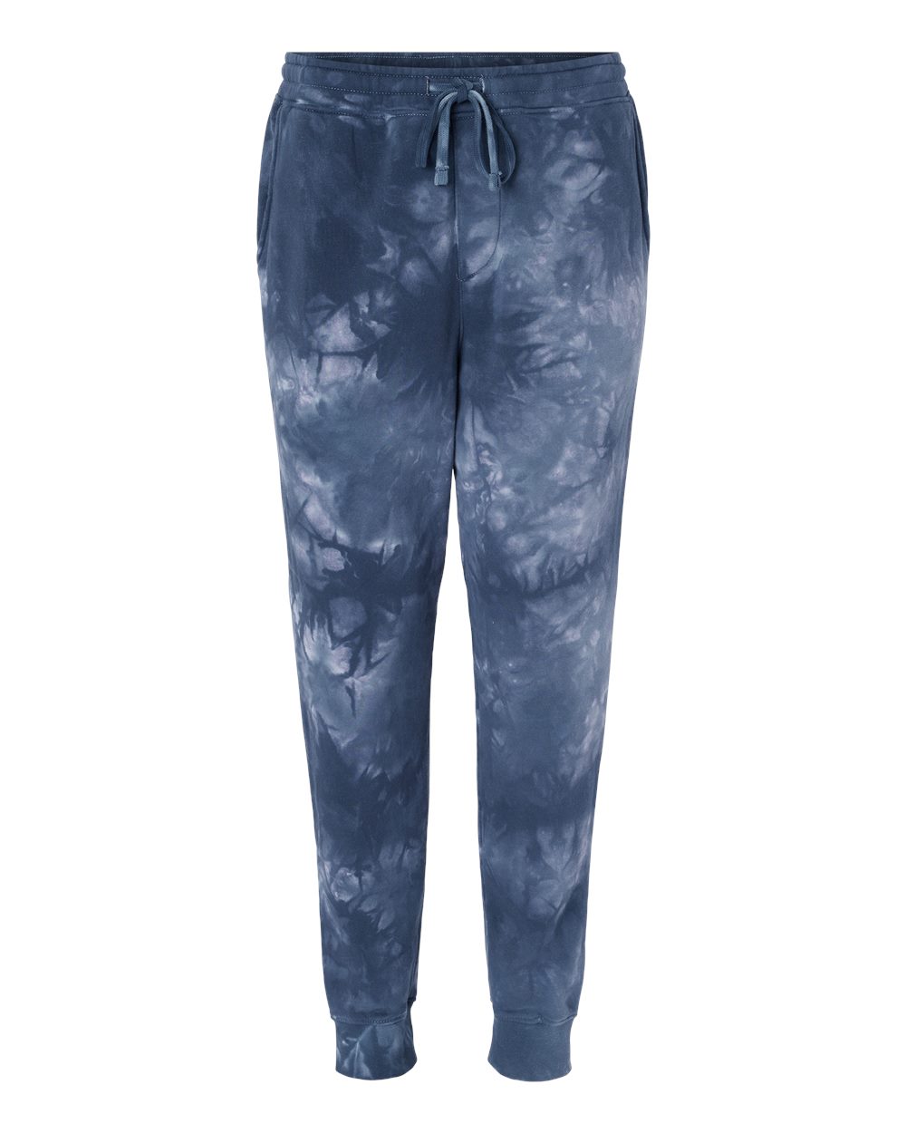 Independent Trading Co. Unisex Tie-Dyed Fleece Sweatpants. PRM50PTTD - Tie Dye Navy