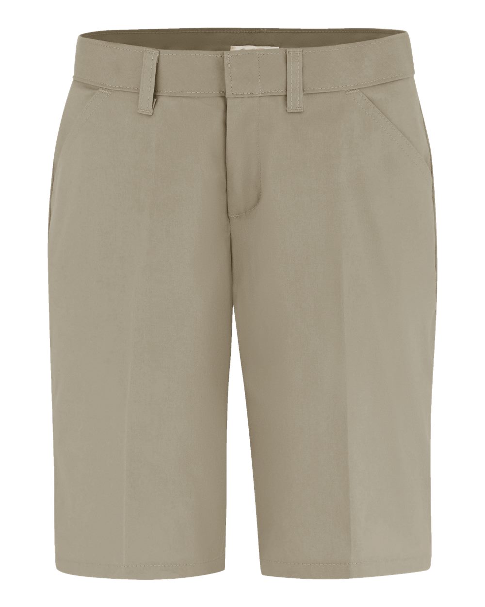 Dickies Women's Flat Front Shorts. FR22 - Desert Sand