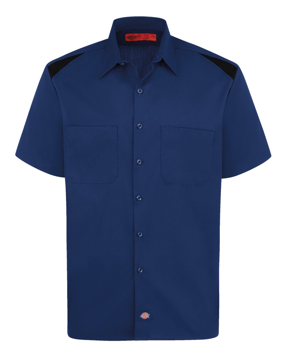 Dickies Men's Short Sleeve Performance Team Shirt. 0005 - Cobalt Blue/ Black