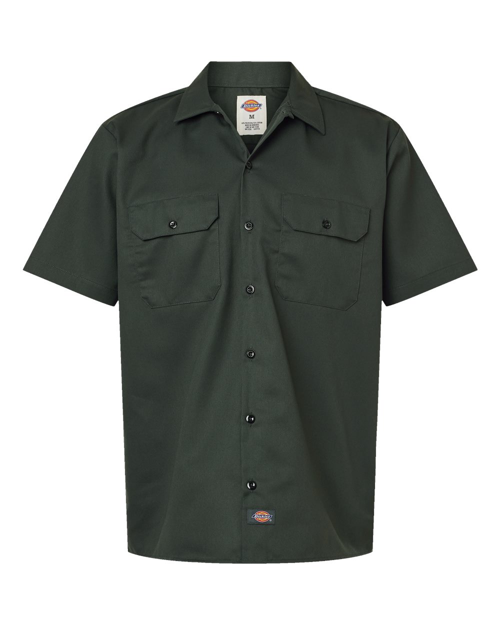 Dickies Men's Tall Short Sleeve Work Shirt. 2574T - Olive Green