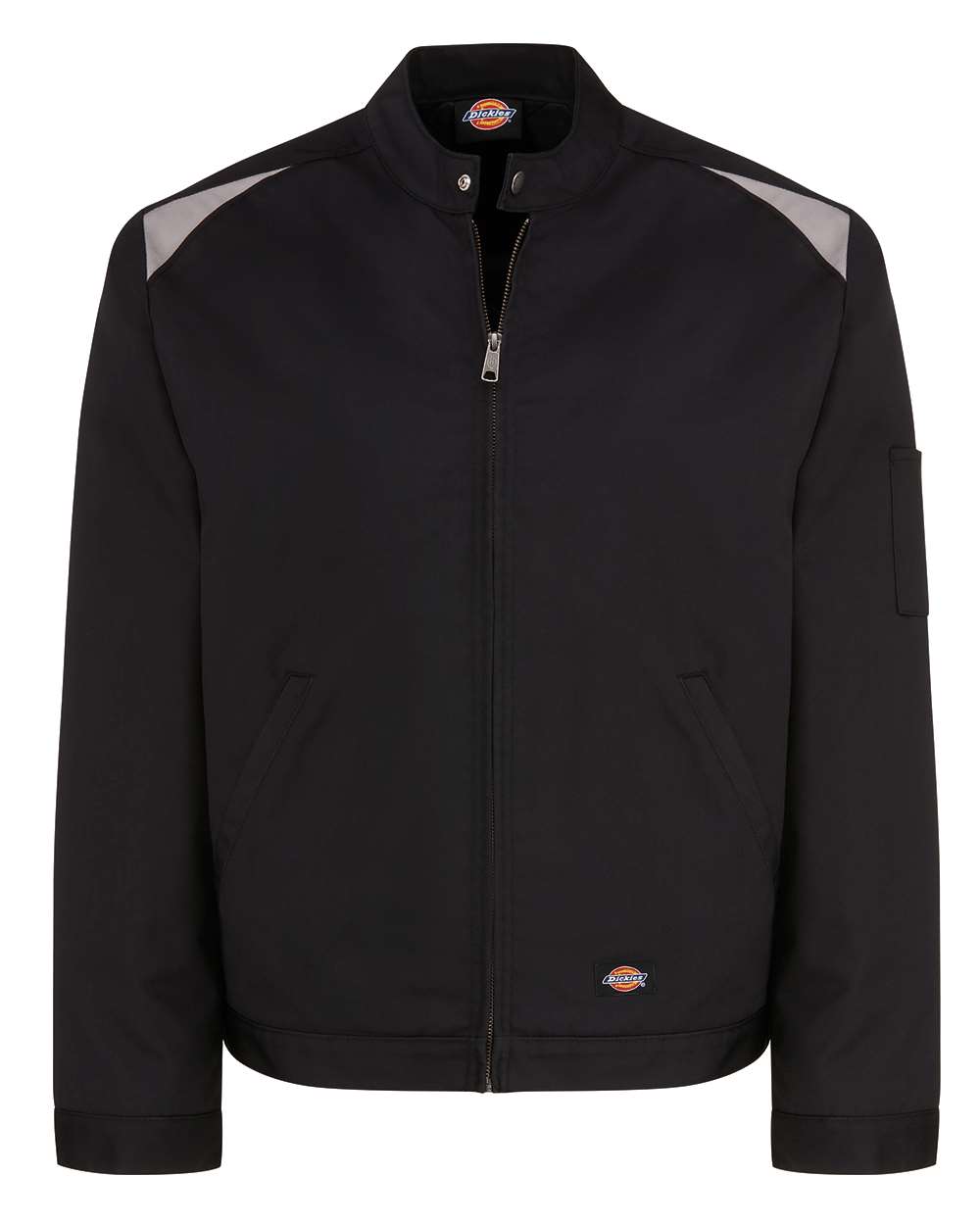 Dickies Men's Insulated Colorblocked Jacket. LJ60 - Black/ Silver