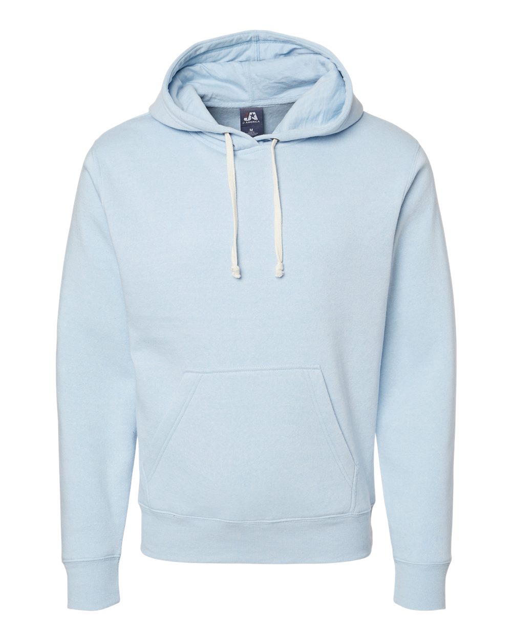 J. America Men's Triblend Fleece Hooded Sweatshirt. 8871 - Ice Triblend