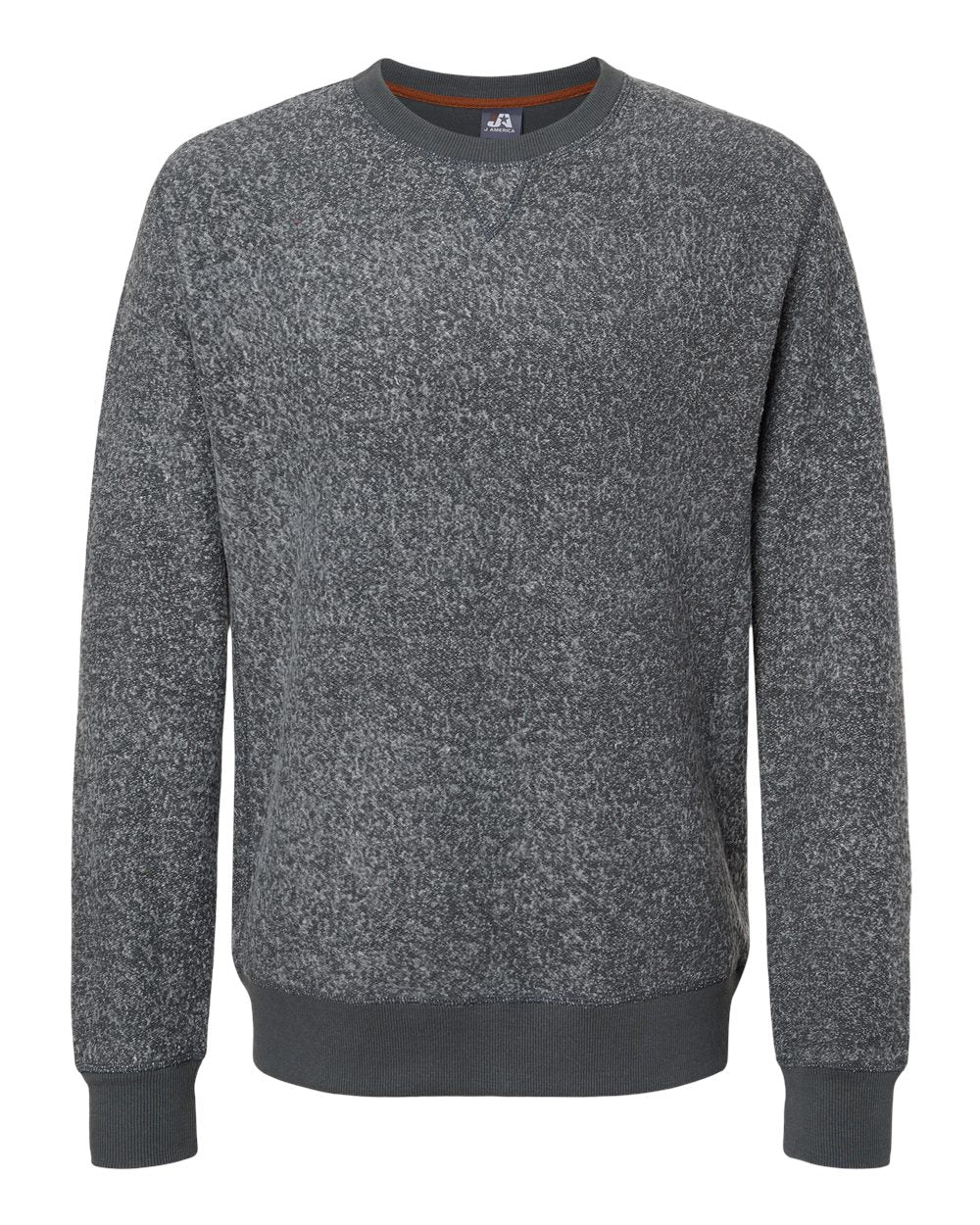 J. America Unisex Aspen Fleece Crewneck Sweatshirt. 8712 - Charcoal Speck
