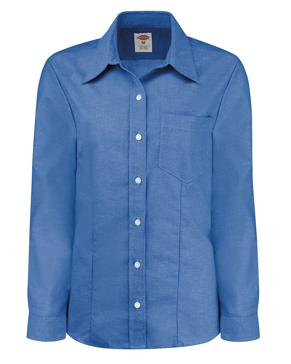 Dickies Women's Oxford Long Sleeve Shirt. L254 - French Blue