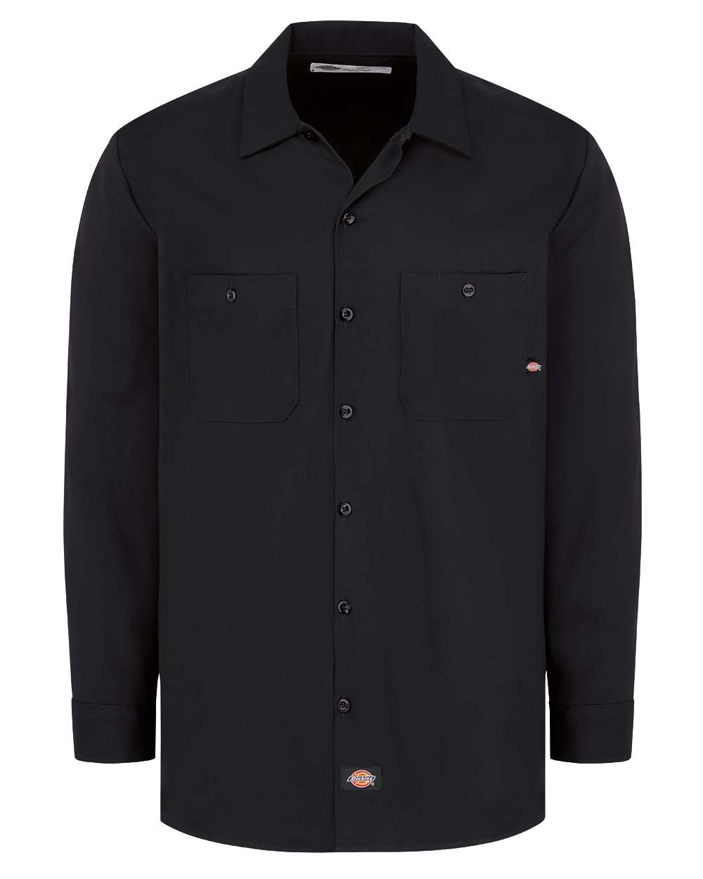 Dickies Men's Industrial Cotton Long Sleeve Work Shirt. L307 - Black