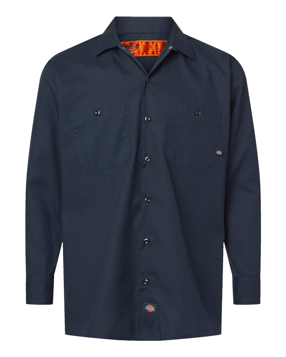 Dickies Men's Tall Industrial Long Sleeve Work Shirt. L535T - Dark Navy
