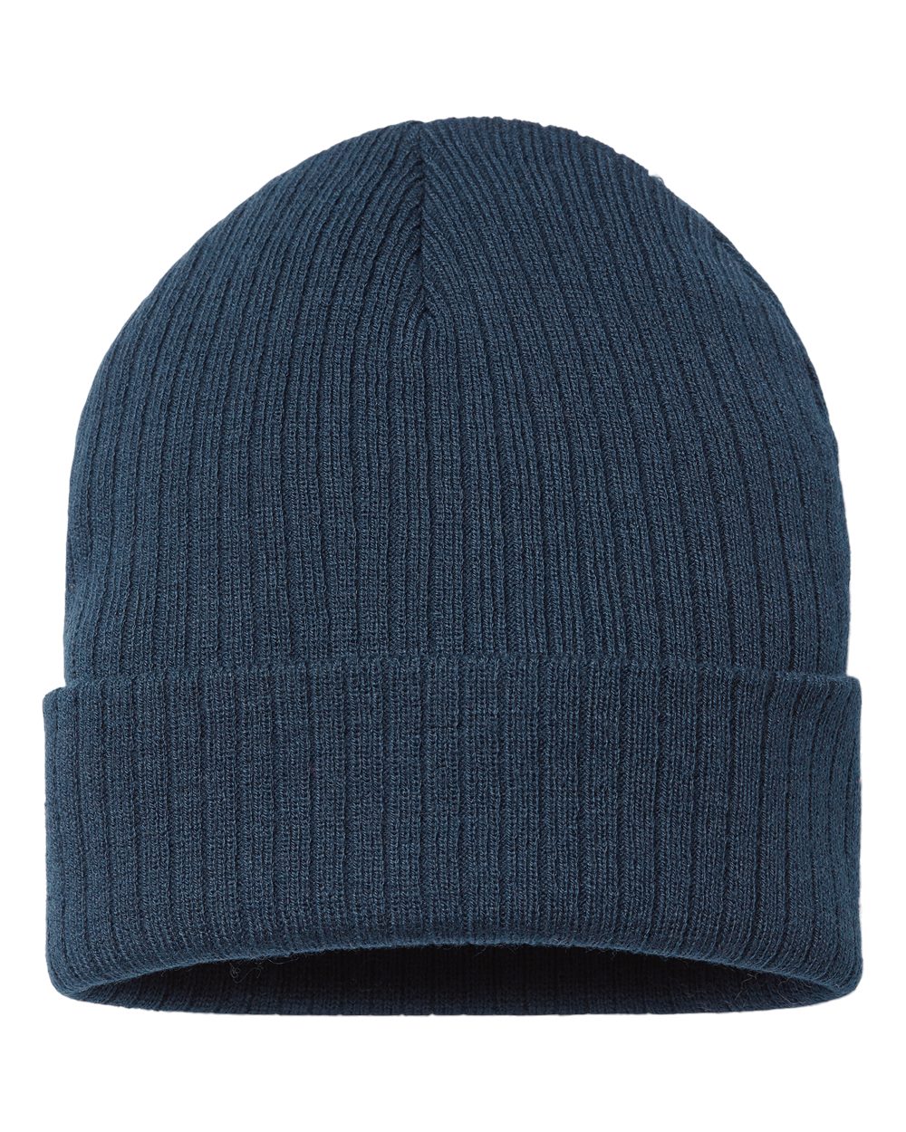 Atlantis Headwear Sustainable Rib Cuffed Beanie. RIO - Navy