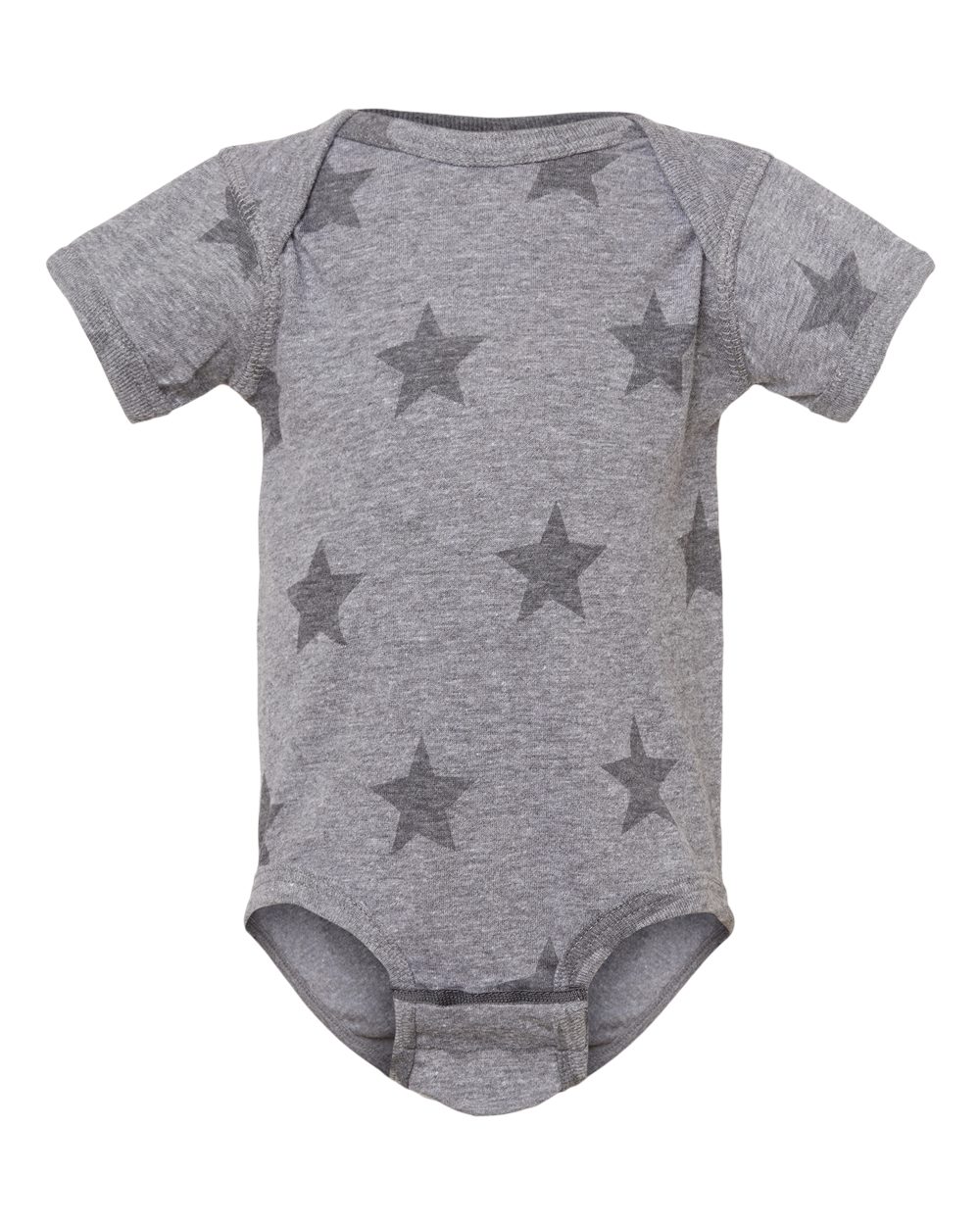 Code Five Infant Star Print Bodysuit. 4329 - Granite Heather Star