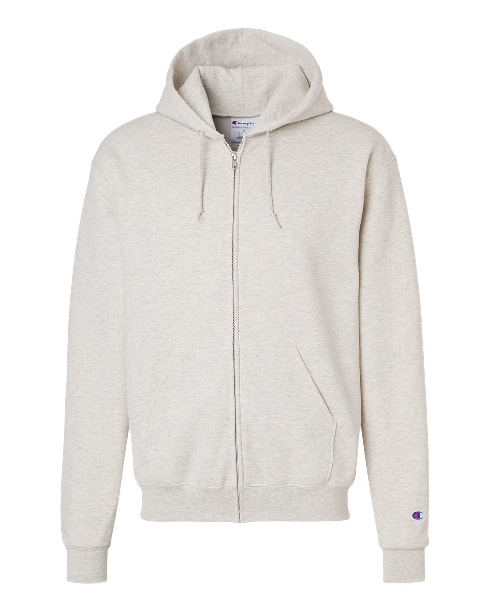 Champion Unisex Powerblend® Full-Zip Hooded Sweatshirt. S800 - Oatmeal Heather