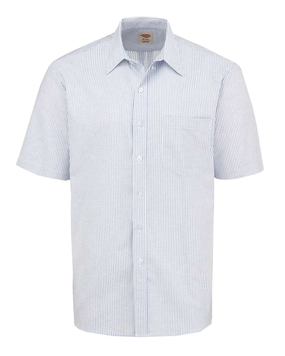 Dickies Men's Short Sleeve Oxford Shirt. SSS46 - Blue/ White Stripe