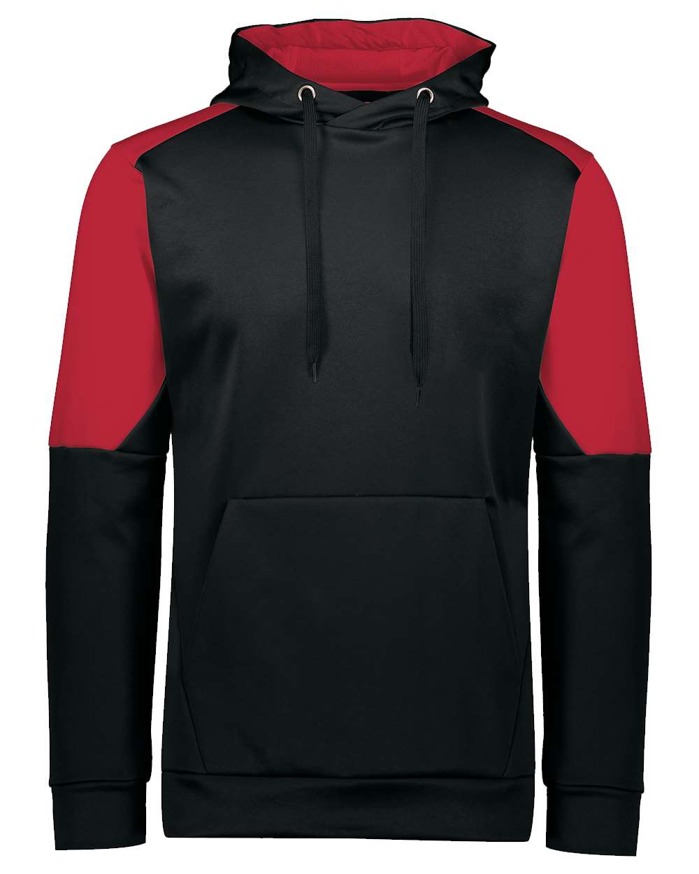 Holloway Unisex Blue Chip Hooded Sweatshirt. 222540 - Black/ Scarlet