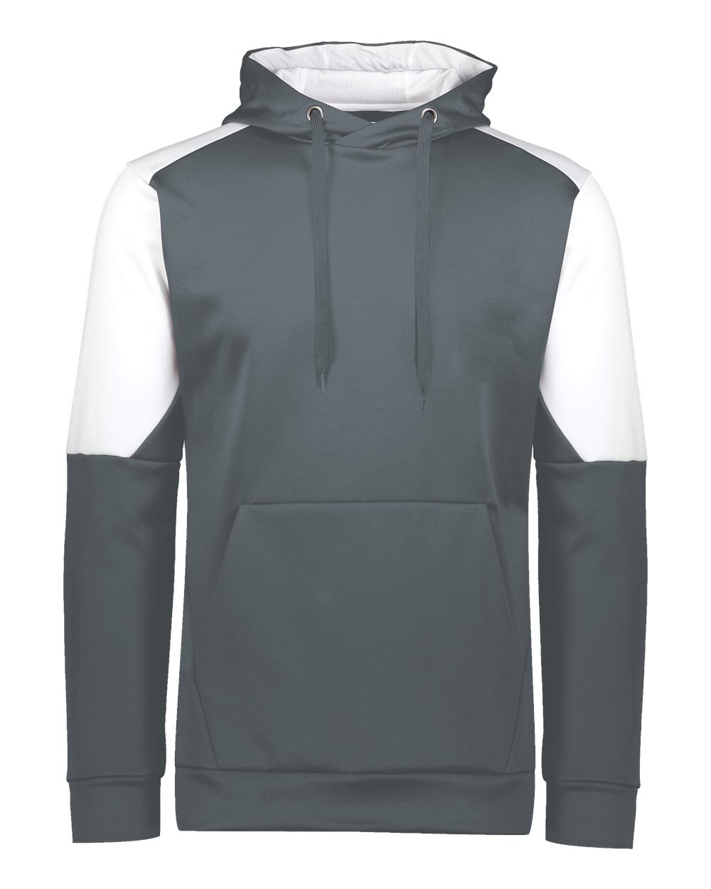 Holloway Unisex Blue Chip Hooded Sweatshirt. 222540 - Iron/ White