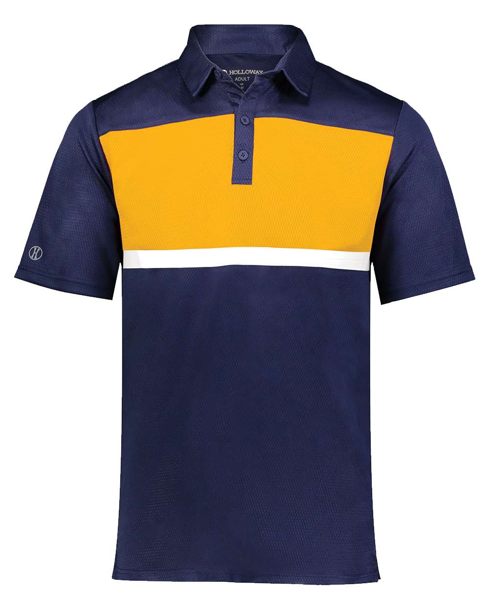 Holloway Men's Dry-Excel™ Prism Bold Polo. 222576 - Navy/ Gold