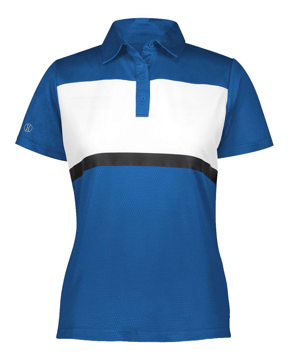 Holloway Women's Prism Bold Polo. 222776 - Royal/ White