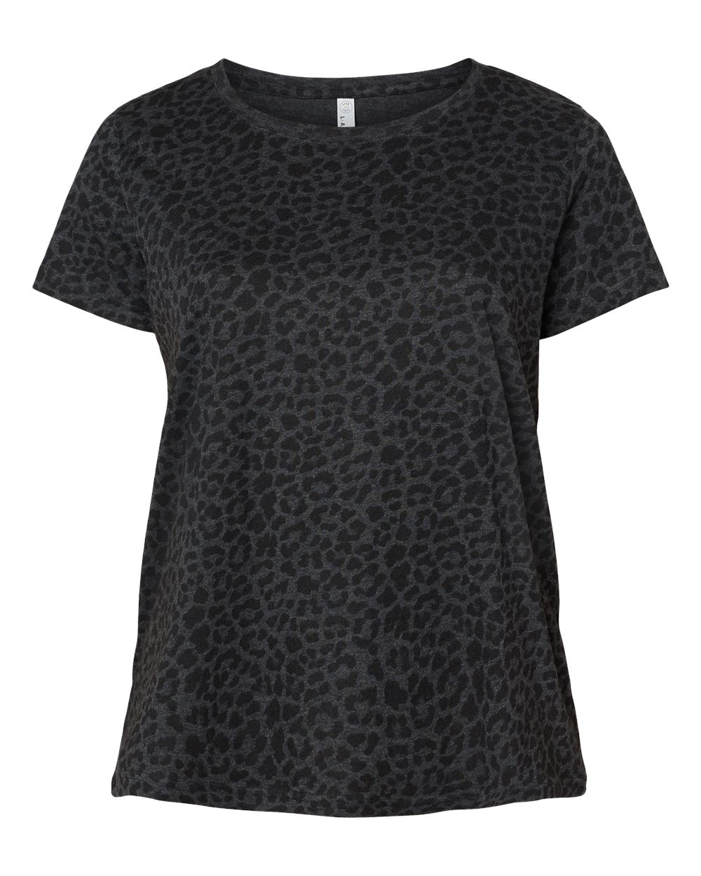 LAT Women's Curvy Collection Fine Jersey Tee. 3816 - Black Leopard