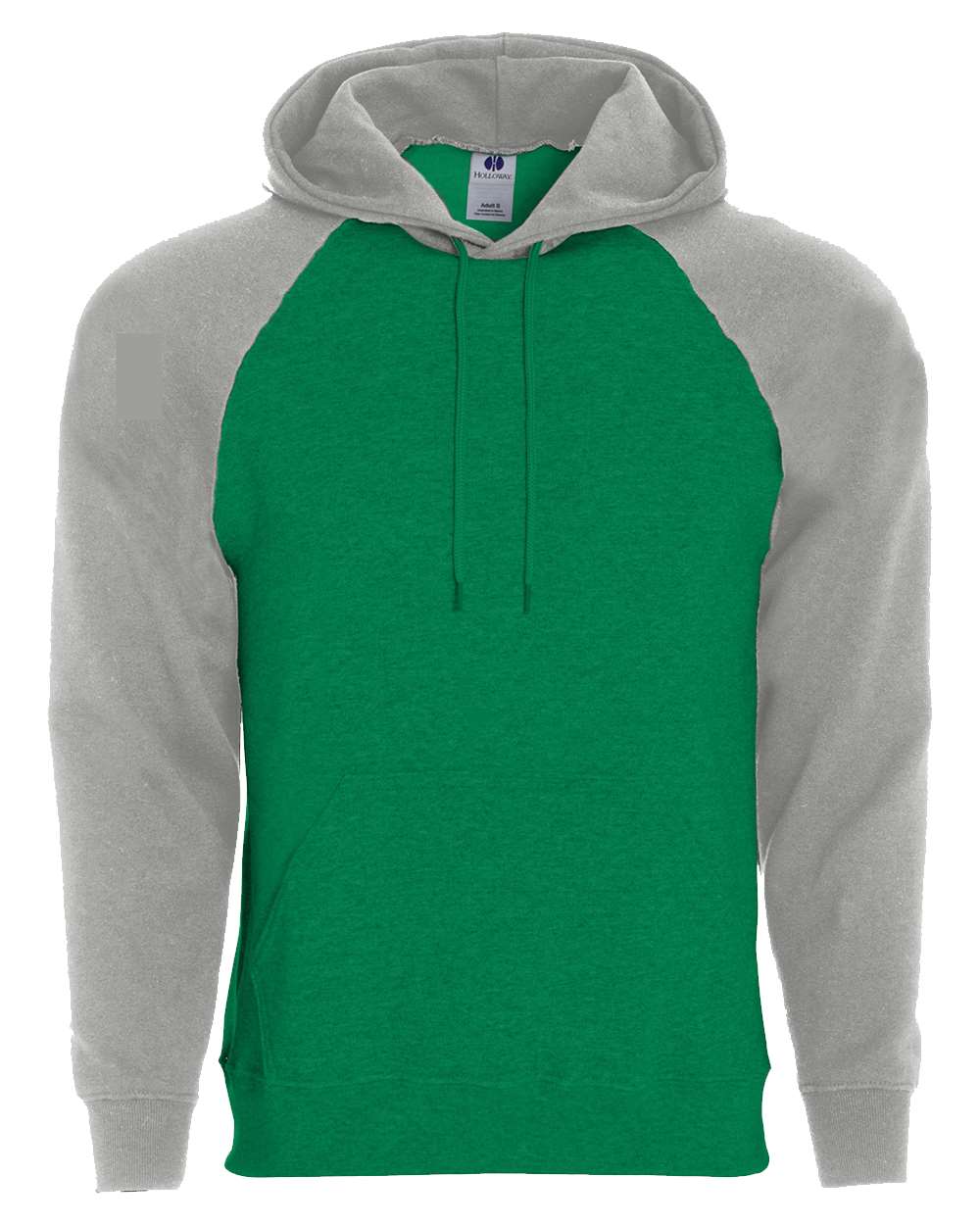 Holloway Men's Athletic Fleece Banner Hooded Sweatshirt. 229179 - Kelly/ Athletic Heather
