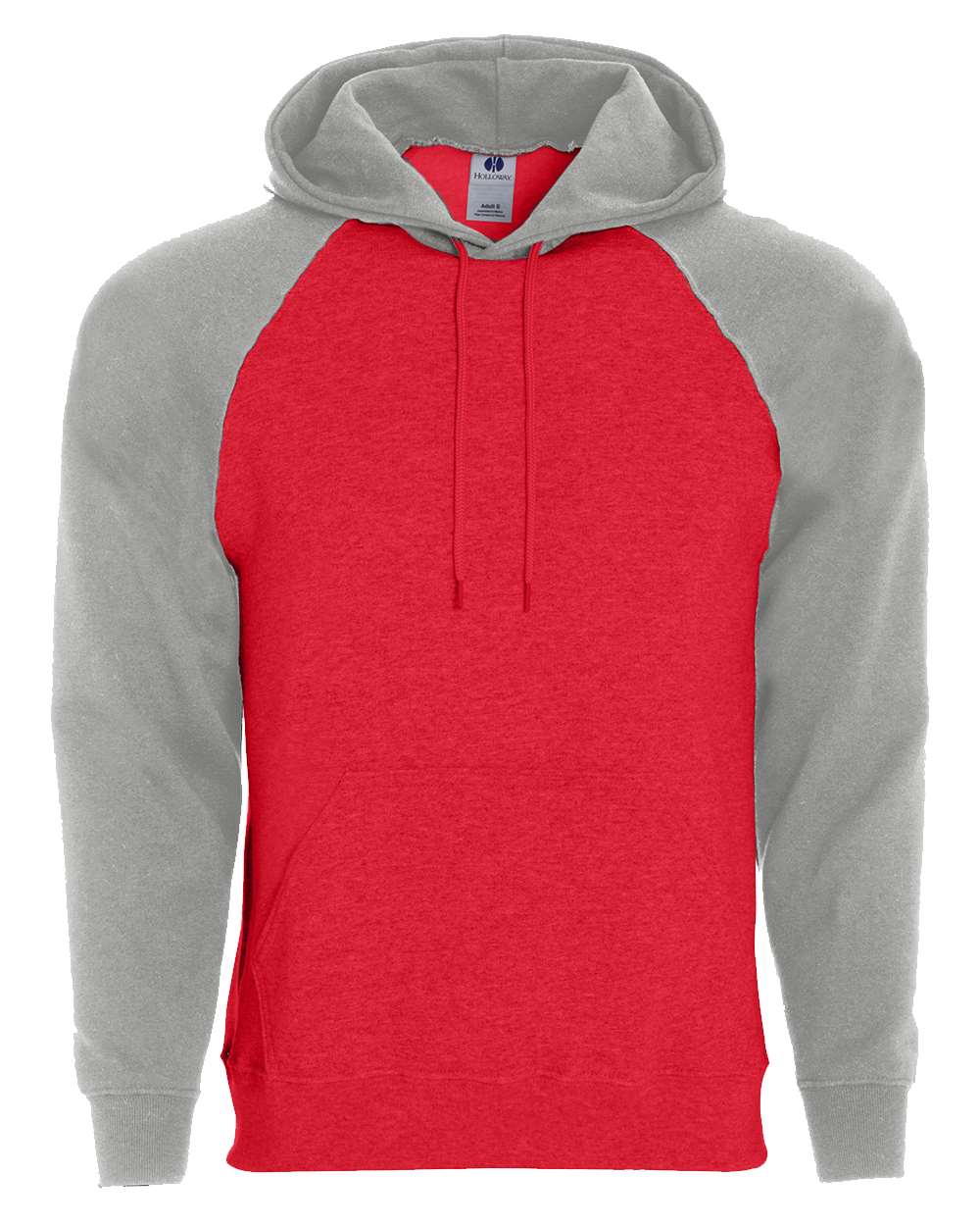 Holloway Men's Athletic Fleece Banner Hooded Sweatshirt. 229179 - Red/ Athletic Heather