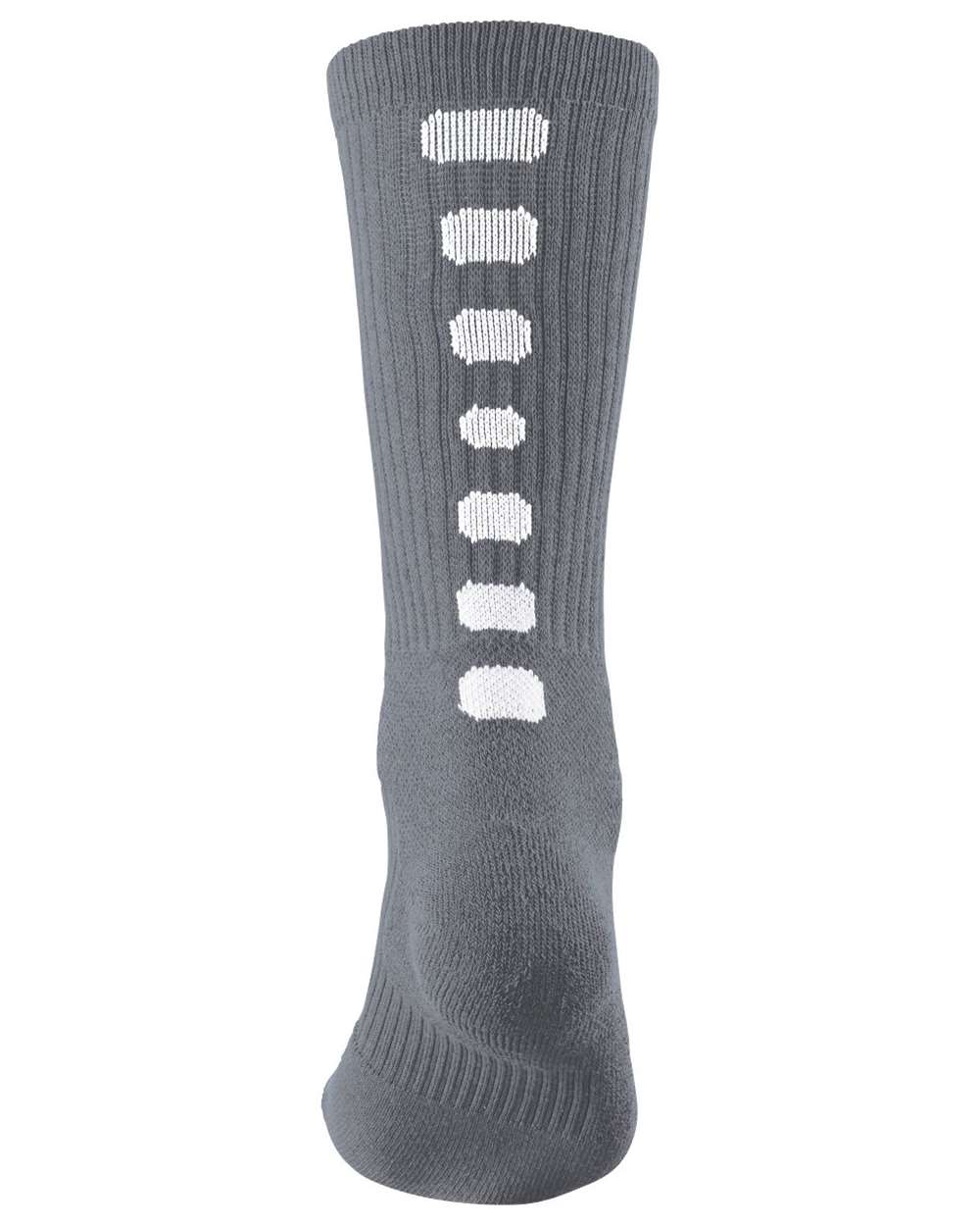 Augusta Sportswear Colorblocked Crew Socks. 6091 - Graphite/ White