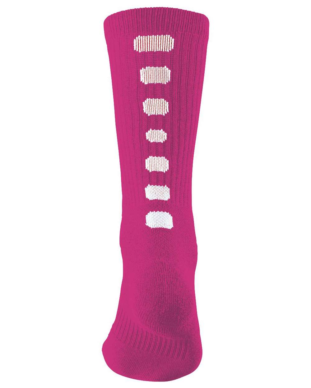 Augusta Sportswear Colorblocked Crew Socks. 6091 - Power Pink/ White