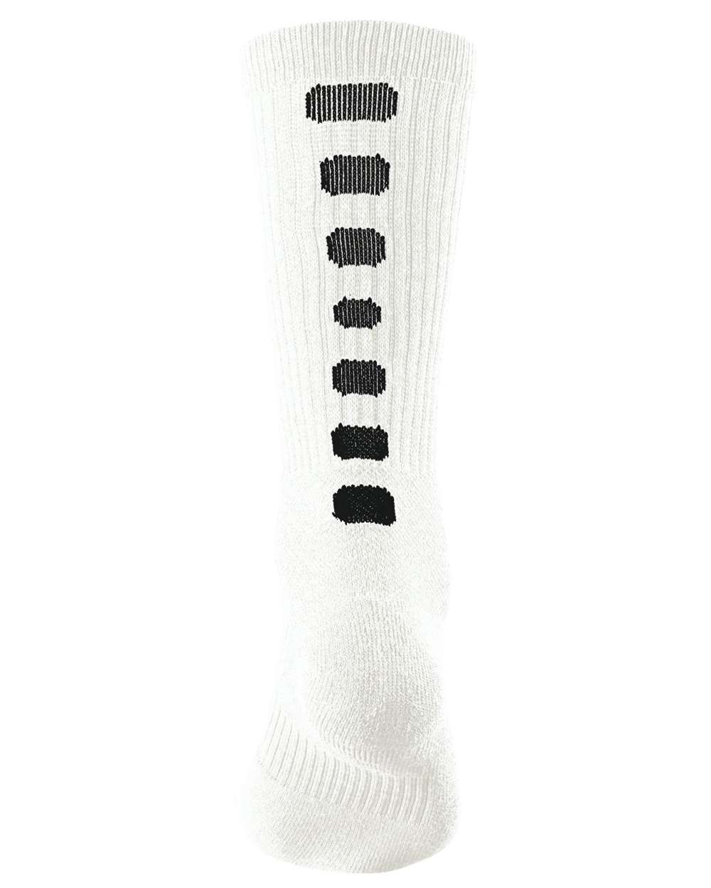 Augusta Sportswear Colorblocked Crew Socks. 6091 - White/ Black