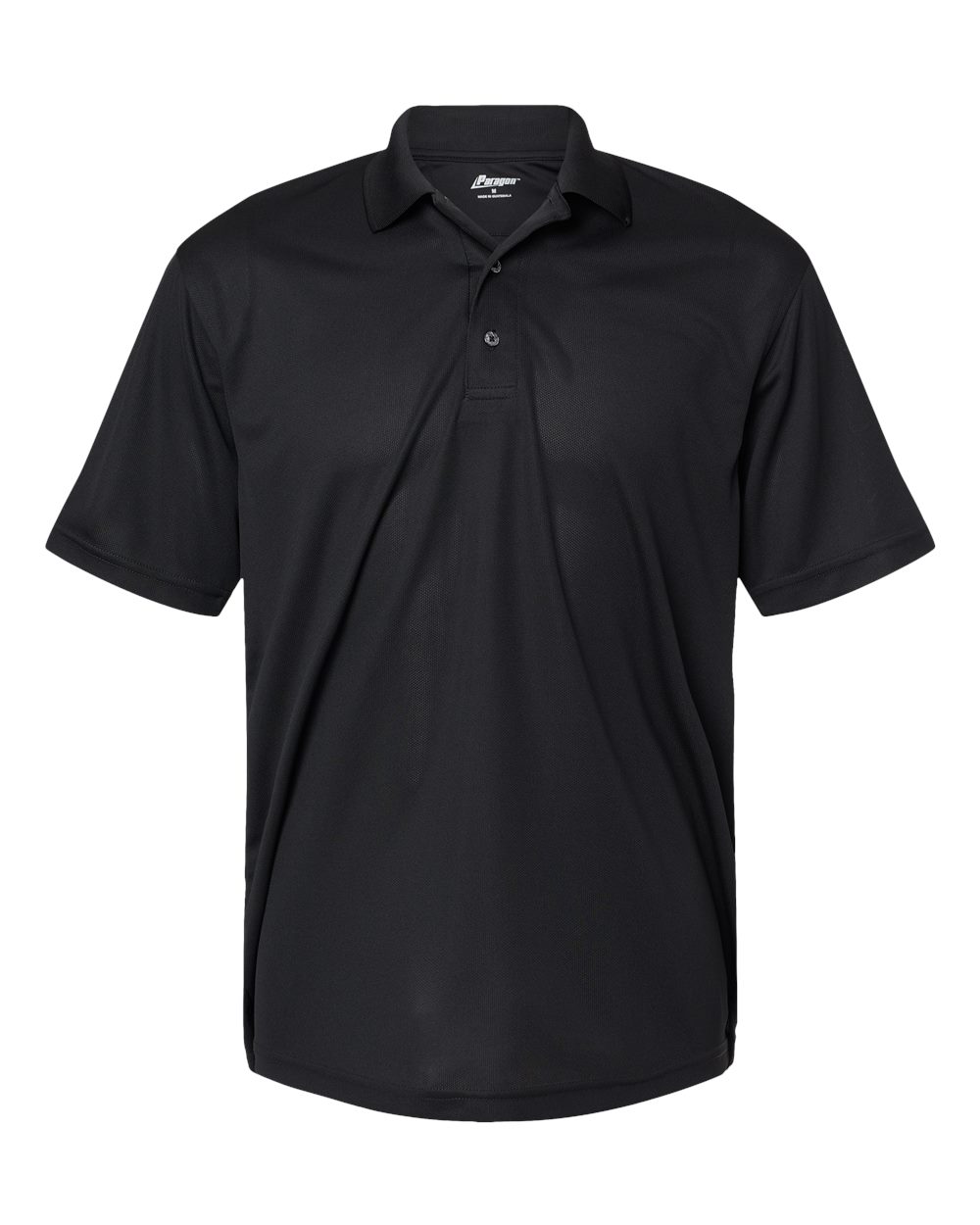 Paragon Men's Saratoga Performance Mini Mesh Polo. 100 - Black