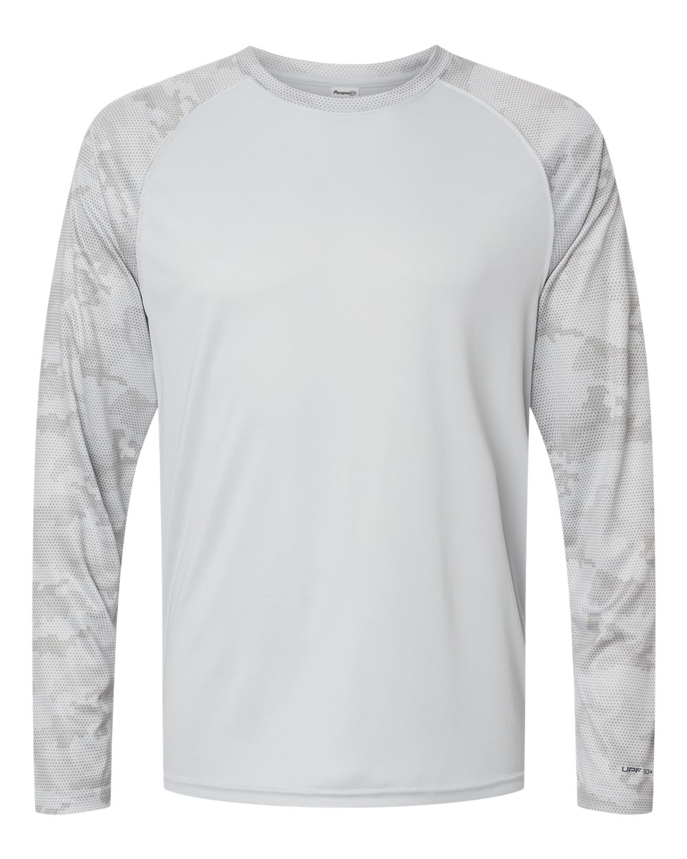 Paragon Unisex Cayman Performance Camo Colorblocked Long Sleeve T-Shirt. 216 - Aluminum