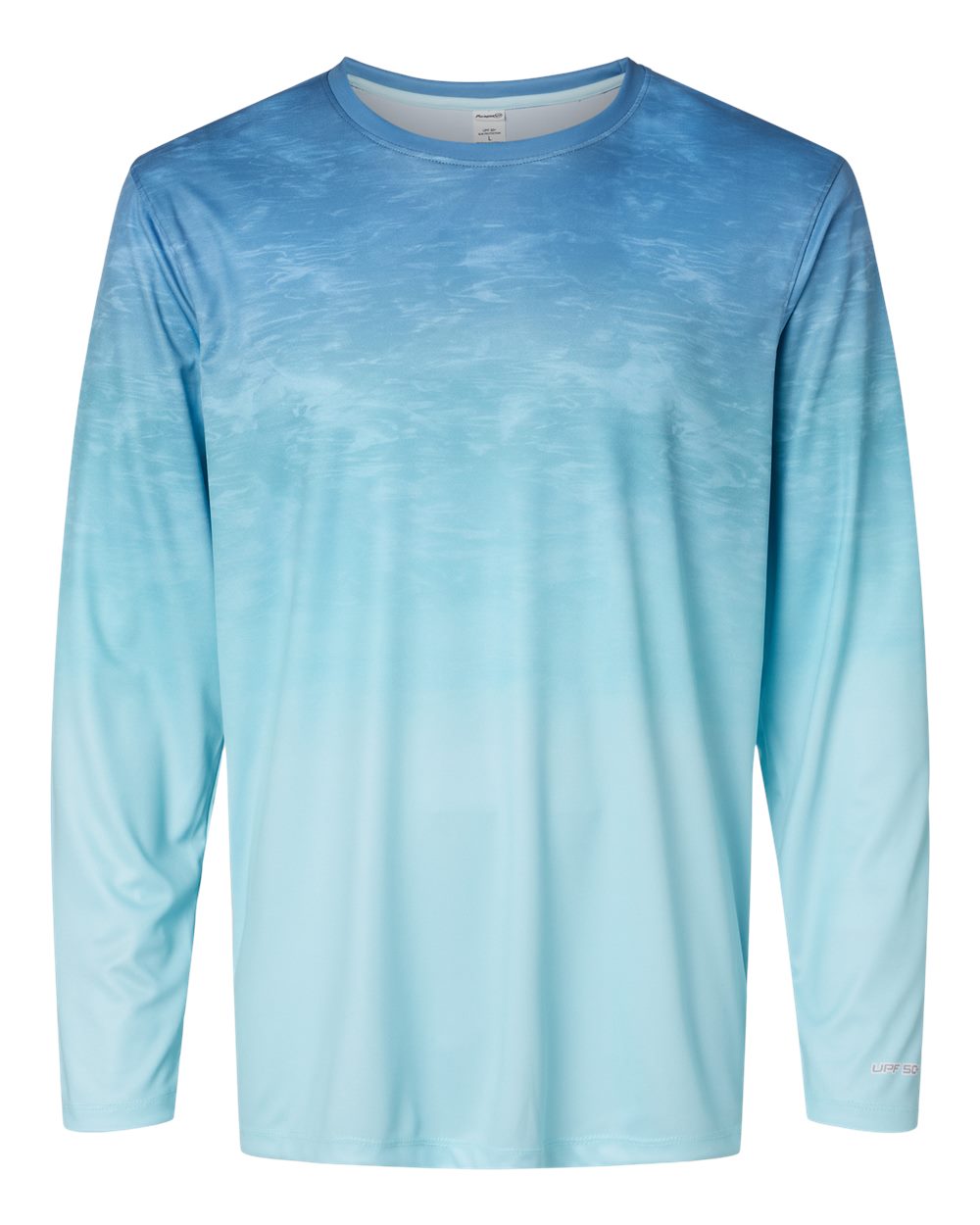Paragon Unisex Montauk Oceanic Fade Performance Long Sleeve T-Shirt. 229 - Blue Aqua Fade