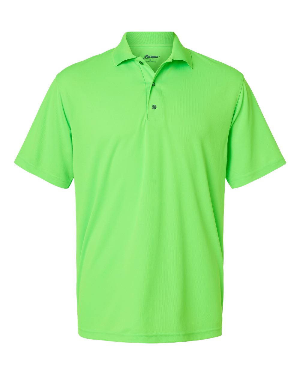 Paragon Men's Saratoga Performance Mini Mesh Polo. 100 - Neon Lime