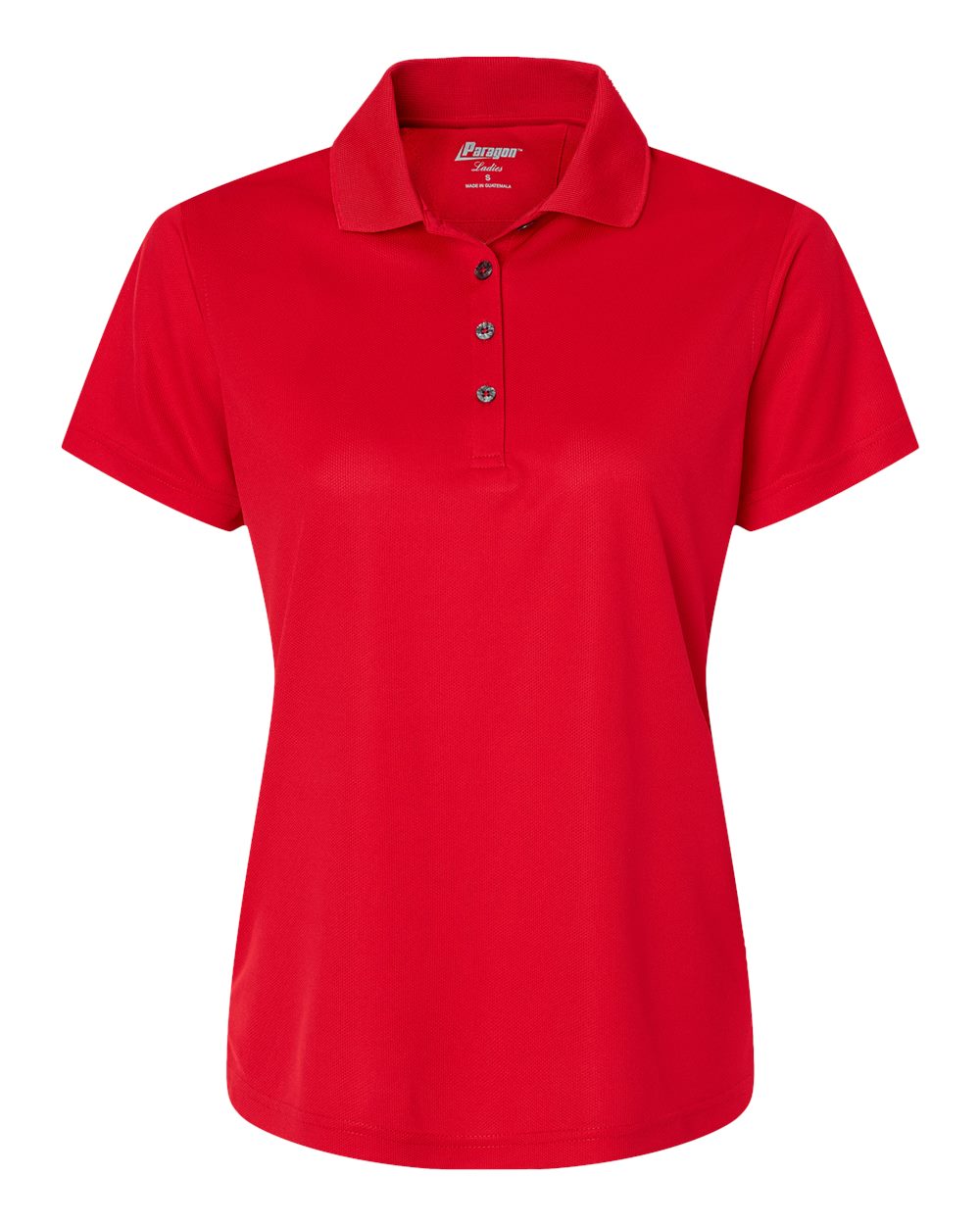 Paragon Women's Saratoga Performance Mini Mesh Polo. 104 - Red